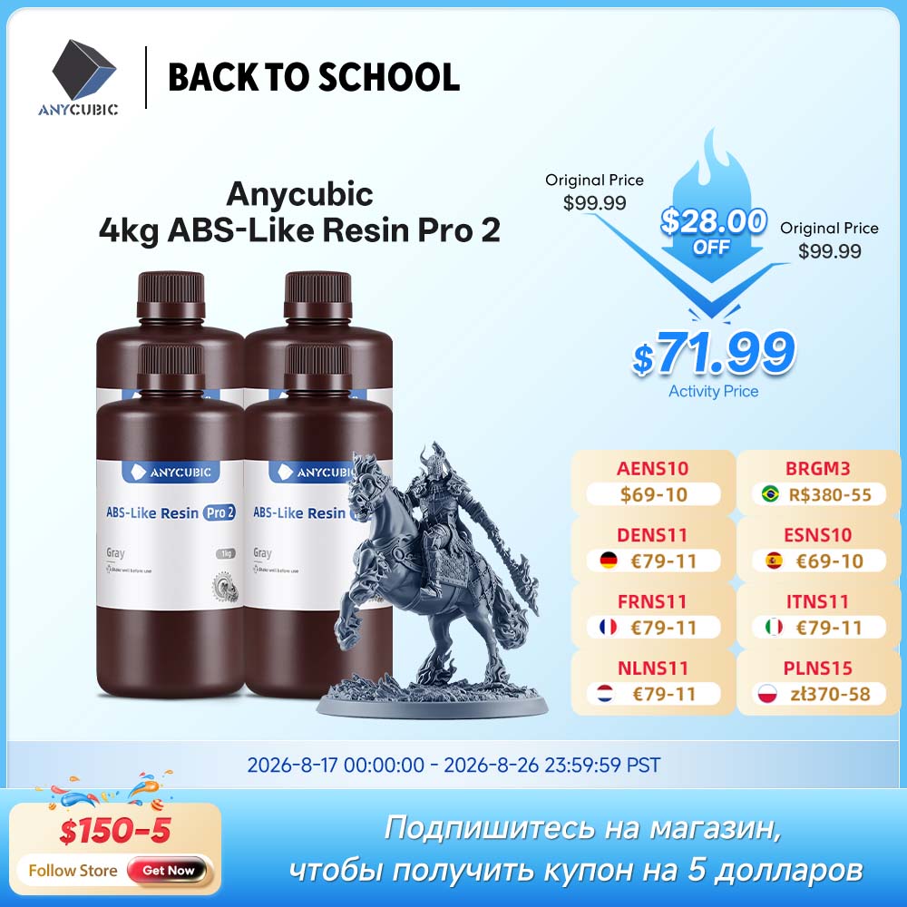 3D Printing Uv Resin - наличии Новинка 2 шт./партия ANYCUBIC ABS
