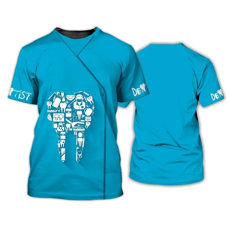 2024 Men's T-shirt Tooth 3d Pr – обзор и цена 3D Printing Tooth
